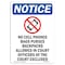 Signmission OSHA Notice, 5" Height, No Cell Phones Bags Sign With Symbol, 5" X 3.5", Portrait OS-NS-D-35-V-14423 - alternate 1